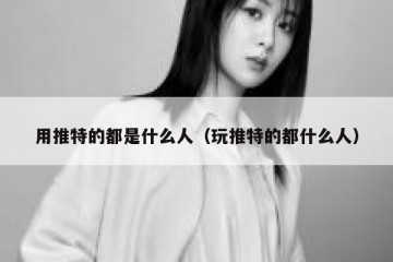 用推特的都是什么人（玩推特的都什么人）