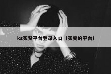 ks买赞平台登录入口（买赞的平台）