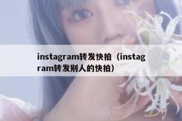 instagram转发快拍（instagram转发别人的快拍）