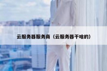 云服务器服务商（云服务器干啥的）