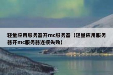 轻量应用服务器开mc服务器（轻量应用服务器开mc服务器连接失败）