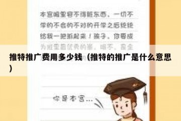 推特推广费用多少钱（推特的推广是什么意思）