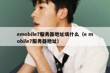 emobile7服务器地址填什么（e mobile7服务器地址）