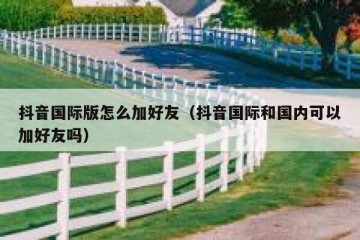 抖音国际版怎么加好友（抖音国际和国内可以加好友吗）