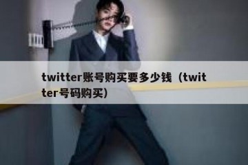 twitter账号购买要多少钱（twitter号码购买）