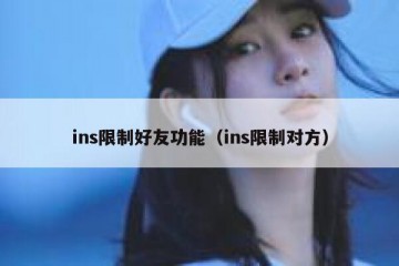 ins限制好友功能（ins限制对方）