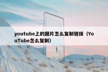 youtube上的图片怎么复制链接（YouTube怎么复制）