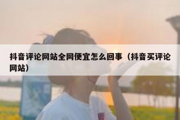 抖音评论网站全网便宜怎么回事（抖音买评论网站）