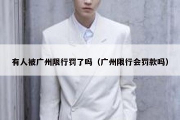 有人被广州限行罚了吗（广州限行会罚款吗）