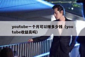 youtube一个月可以赚多少钱（youtube收益高吗）