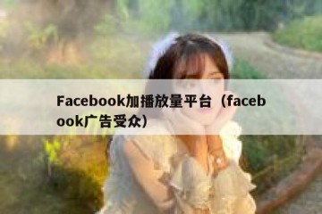 Facebook加播放量平台（facebook广告受众）