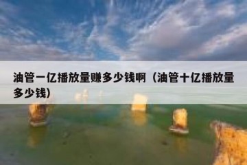 油管一亿播放量赚多少钱啊（油管十亿播放量多少钱）