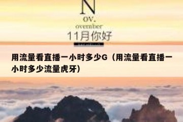 用流量看直播一小时多少G（用流量看直播一小时多少流量虎牙）