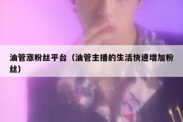 油管涨粉丝平台（油管主播的生活快速增加粉丝）