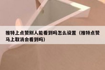 推特上点赞别人能看到吗怎么设置（推特点赞马上取消会看到吗）