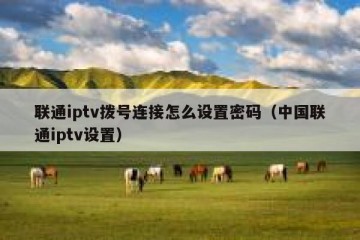 联通iptv拨号连接怎么设置密码（中国联通iptv设置）