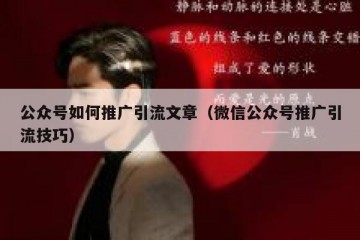 公众号如何推广引流文章（微信公众号推广引流技巧）