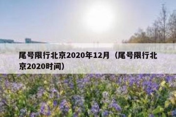 尾号限行北京2020年12月（尾号限行北京2020时间）