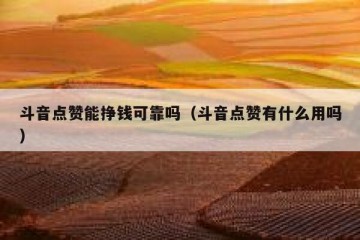 斗音点赞能挣钱可靠吗（斗音点赞有什么用吗）