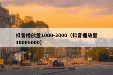 抖音播放量1000-2000（抖音播放量10005000）
