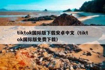tiktok国际版下载安卓中文（tiktok国际版免费下载）