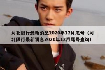 河北限行最新消息2020年12月尾号（河北限行最新消息2020年12月尾号查询）