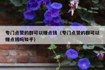 专门点赞的群可以赚点钱（专门点赞的群可以赚点钱吗知乎）