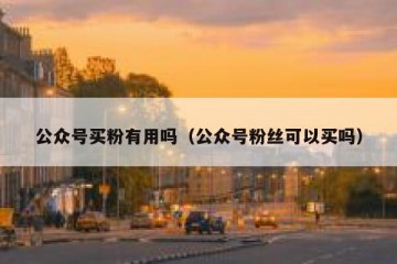 公众号买粉有用吗（公众号粉丝可以买吗）