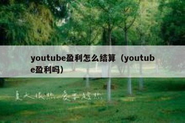 youtube盈利怎么结算（youtube盈利吗）