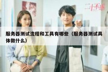 服务器测试流程和工具有哪些（服务器测试具体做什么）