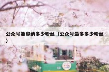 公众号能容纳多少粉丝（公众号最多多少粉丝）