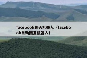 facebook聊天机器人（facebook自动回复机器人）