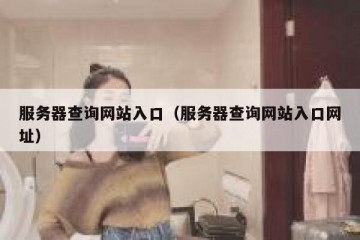 服务器查询网站入口（服务器查询网站入口网址）