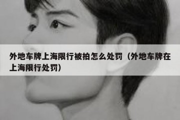 外地车牌上海限行被拍怎么处罚（外地车牌在上海限行处罚）