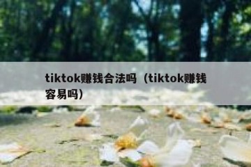 tiktok赚钱合法吗（tiktok赚钱容易吗）