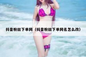 抖音粉丝下单网（抖音粉丝下单网名怎么改）