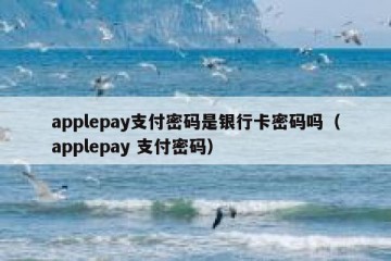 applepay支付密码是银行卡密码吗（applepay 支付密码）