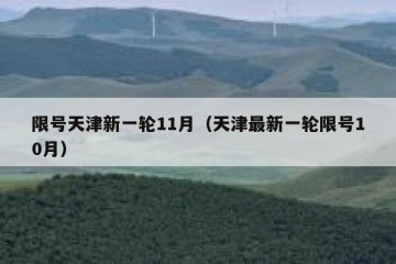 限号天津新一轮11月（天津最新一轮限号10月）
