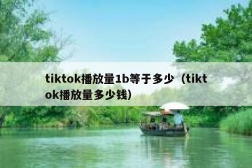 tiktok播放量1b等于多少（tiktok播放量多少钱）