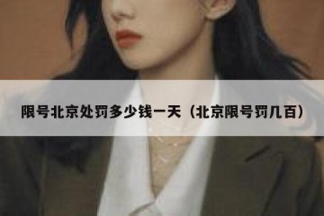 限号北京处罚多少钱一天（北京限号罚几百）