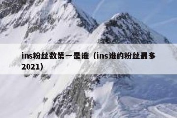 ins粉丝数第一是谁（ins谁的粉丝最多2021）