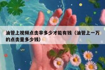 油管上视频点击率多少才能有钱（油管上一万的点击量多少钱）