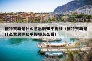 推特赞助是什么意思啊知乎视频（推特赞助是什么意思啊知乎视频怎么看）