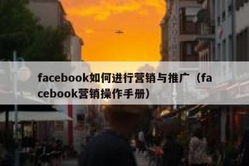 facebook如何进行营销与推广（facebook营销操作手册）
