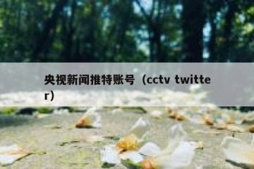 央视新闻推特账号（cctv twitter）