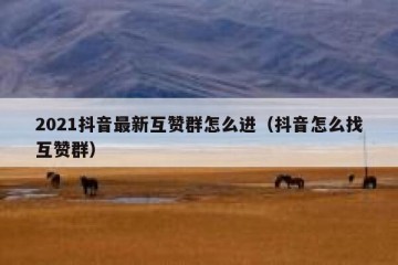 2021抖音最新互赞群怎么进（抖音怎么找互赞群）