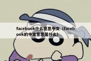 facebook什么意思中文（facebook的中文意思是什么）