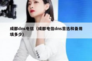 成都dns电信（成都电信dns首选和备用填多少）