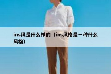 ins风是什么样的（ins风格是一种什么风格）