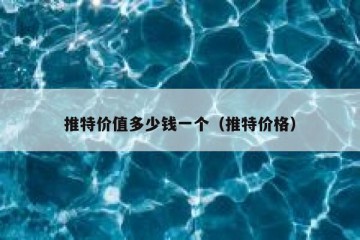 推特价值多少钱一个（推特价格）